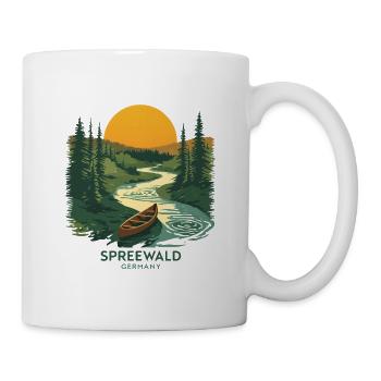 Spreewald Germany | Vintage Nature Poster - Tasse - Weiß - Rechts