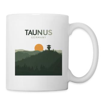 Taunus Germany | Vintage Mountain Poster - Tasse - Weiß - Rechts
