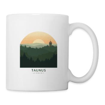 Taunus Germany | Vintage Forest Poster - Tasse - Weiß - Rechts