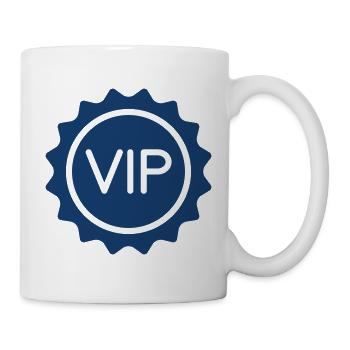 VIP Premium Membership Badge Icon Symbol Design - Tasse - Weiß - Rechts
