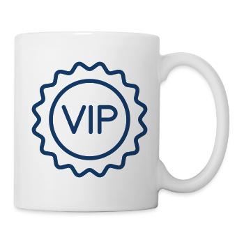 VIP Premium Badge Icon Symbol Illustration Design - Tasse - Weiß - Rechts