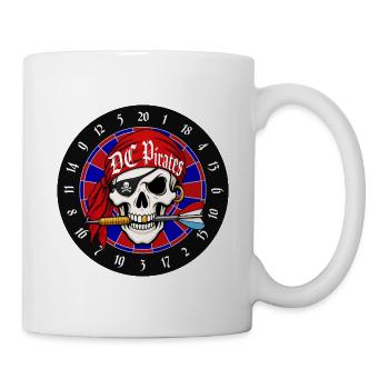 Red Pirate Skull auf Roulette - Tasse - Weiß - Rechts