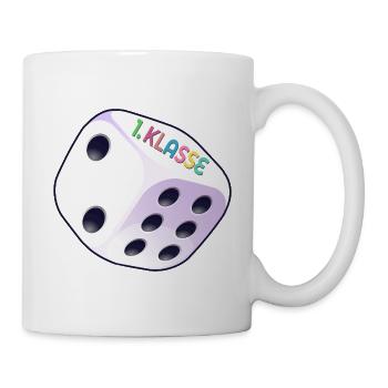 Würfel, 1. Klasse 2026 - Tasse - Weiß - Rechts
