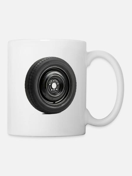 Car Wheel - Tasse - Weiß