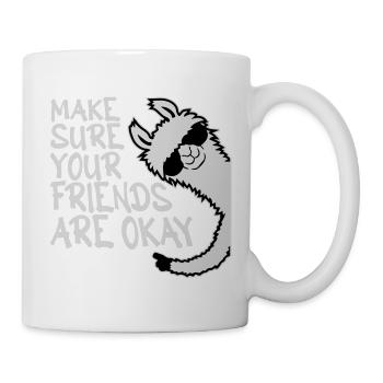 Make Sure Your Friends Are Okay Lama Sonnenbrille - Tasse - Weiß - Rechts
