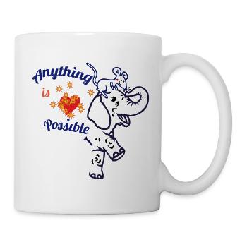 Alles ist möglich – Elefant und Maus - Tasse - Weiß - Rechts