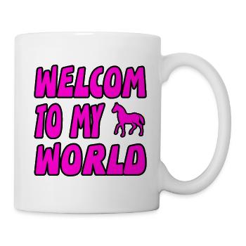 Pferde - Tasse - Weiß - Rechts