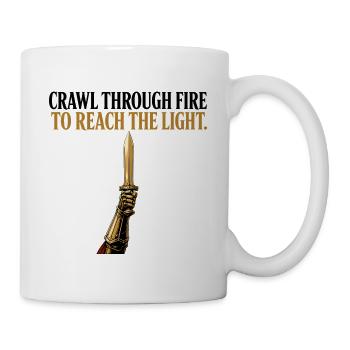 Crawl Through Fire Sword Stoic Warrior Mindset Gif - Mug - white - Right
