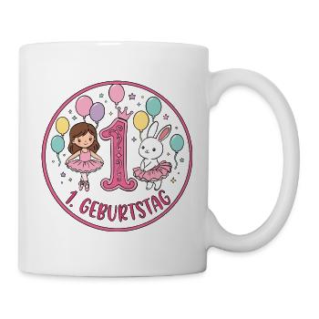1. Geburtstag Ballerina  - Tasse - Weiß - Rechts
