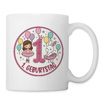 1. Geburtstag Ballerina  - Tasse - Weiß - Rechts