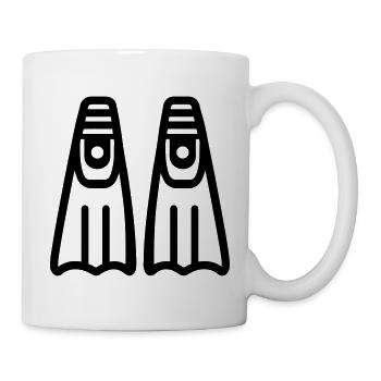 tauchen - Tasse - Weiß - Rechts