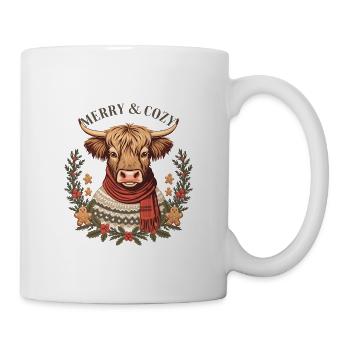Merry & Cozy Highland Cow Christmas - Mug - white - Right
