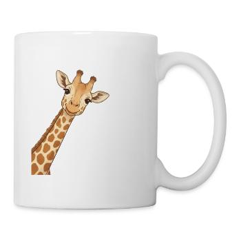Giraffenhemd, Tierliebhaber-T-Shirt - Tasse - Weiß - Rechts