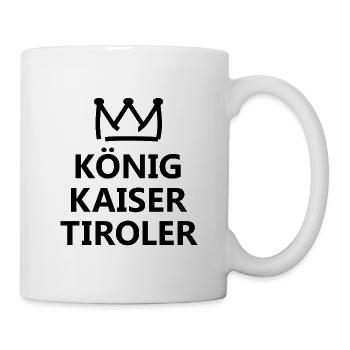 Die Tiroler aus Österreich - Tasse - Weiß - Rechts