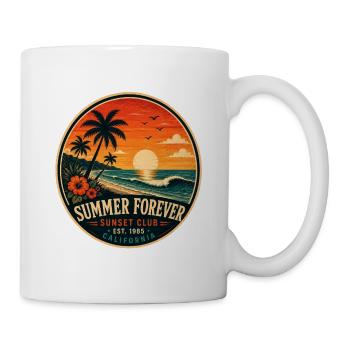 Summer Forever Vintage-Küstengrafik - Tasse - Weiß - Rechts