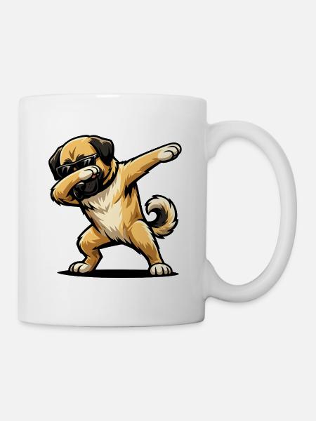 Dabbing Kangal im Comic Stil - Tasse - Weiß
