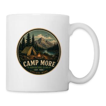 Camp More Vintage-Abenteuergrafik - Tasse - Weiß - Rechts