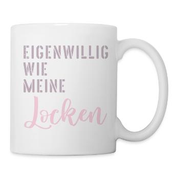 Haare Locken Eigenwillig - Tasse - Weiß - Rechts