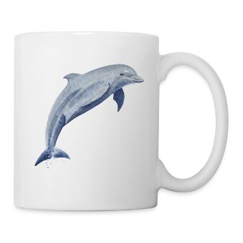 Delfin Glückssprung - Sonja von Staden - Tasse - Weiß - Rechts