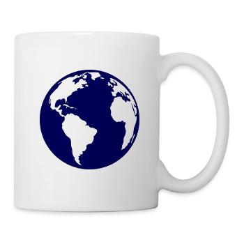 Erde - Tasse - Weiß - Rechts