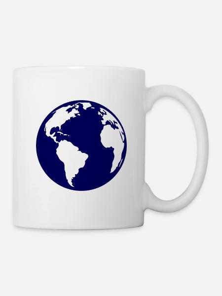 Erde - Tasse - Weiß