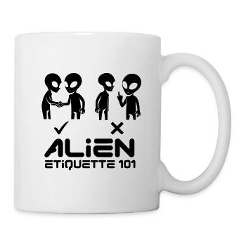 Alien Etqiuette 101 Black - Mug - white - Right