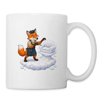 Fuchs Wolkenbildhauer formt weiches Wolkensofa - Tasse - Weiß - Rechts