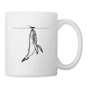 Fischerei und Walfang | Minimalistisches Design - Tasse - Weiß - Rechts