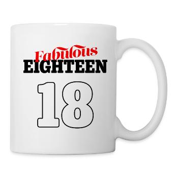 Fabulous 18 - 18th Birthday Design & Poster - Mug - white - Right