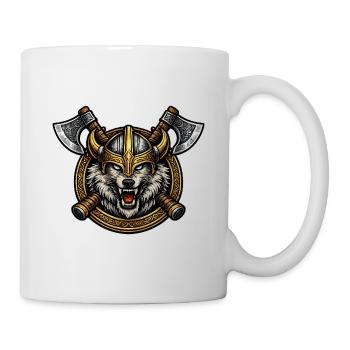 Wiking-Wolfshelm Emblem - Tasse - Weiß - Rechts