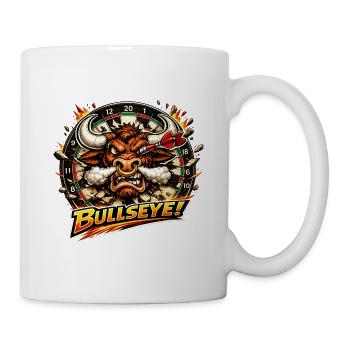 Feuerstier Bullseye Dartscheibe - Tasse - Weiß - Rechts