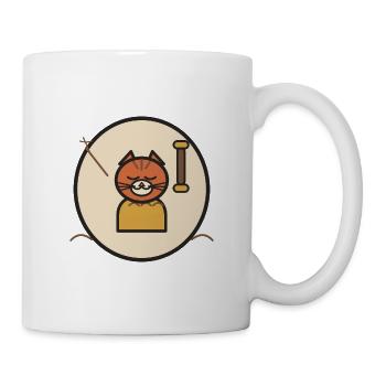 Sleeping Cat Circle Badge - Mug - white - Right