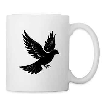 Fliegende Taube - Tasse - Weiß - Rechts