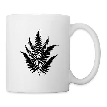 Farnblätter - Tasse - Weiß - Rechts