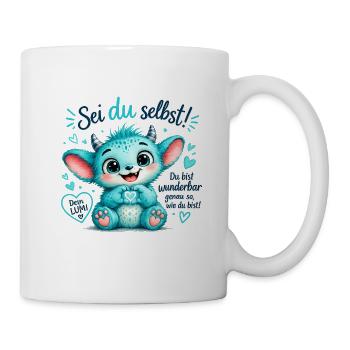 Sei du selbst Lumi Mutmachmonster - Tasse - Weiß - Rechts