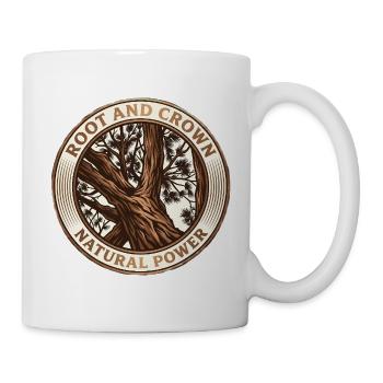 Wurzel und Krone: Natürliche Stärke - Tasse - Weiß - Rechts