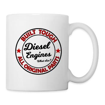 Kreisdesign: Built Tough All Original Parts - Tasse - Weiß - Rechts