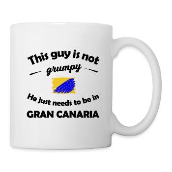 Farbklecks Gran Canaria Flagge - Tasse - Weiß - Rechts