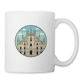 Mailänder Domdom Italien Rundaufkleber - Tasse - Weiß - Rechts