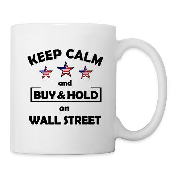 Drei Sterne mit US-Flagge Wall Street - Tasse - Weiß - Rechts