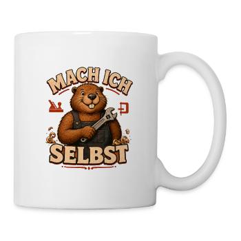 Biberhandwerker Mach Ich Selbst - Tasse - Weiß - Rechts