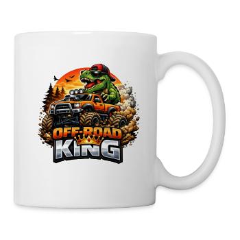 Offroad King Dino - Mug - white - Right