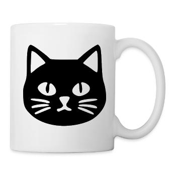 Katzengesicht Katze Geschenk Katzenliebhaber - Tasse - Weiß - Rechts
