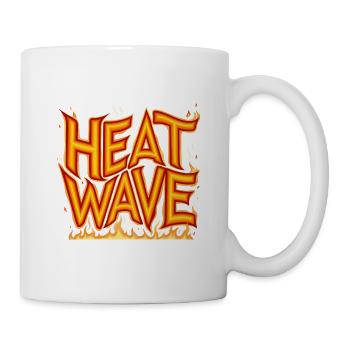 Brennende Hitzewelle - Tasse - Weiß - Rechts