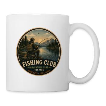 Angelclub Vintage Abenteuergrafik - Tasse - Weiß - Rechts