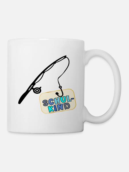 Schulstart Schulkind Angeln - Tasse - Weiß