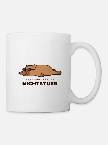 Professioneller Nichtstuer Capybara - Tasse - Weiß