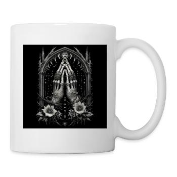 Alchemical Hands in Prayer and Mystical Eye - Mug - white - Right