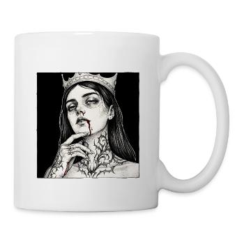Königin der Nächte Tattoo - Tasse - Weiß - Rechts