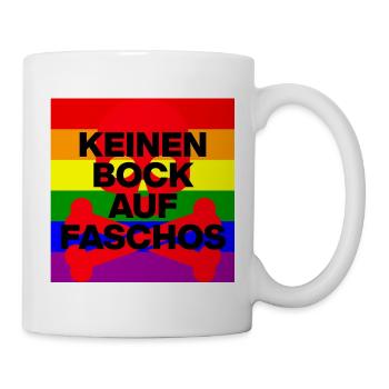 KEINEN BOCK AUF FASCHOS, NO NZS, NO AFD ROT - Tasse - Weiß - Rechts